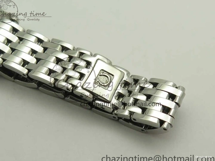 0105 TopPick De Ville Prestige Ladies 32.7mm SS MKF 1:1 Best Edition Blue Dial Diamonds Markers on SS Bracelet MIYOTA 7972